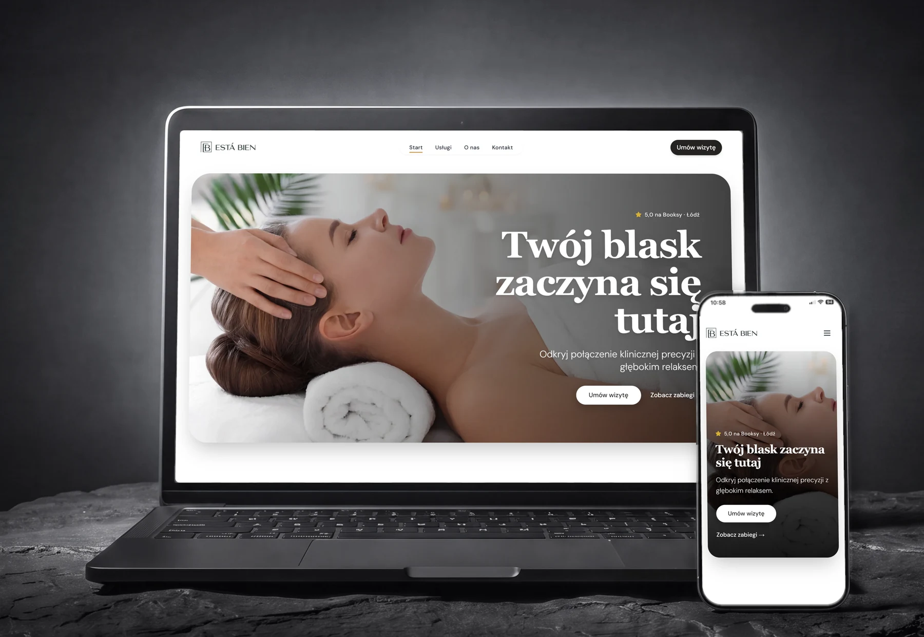 Realizacja — mockup strony esta-bien.pl
